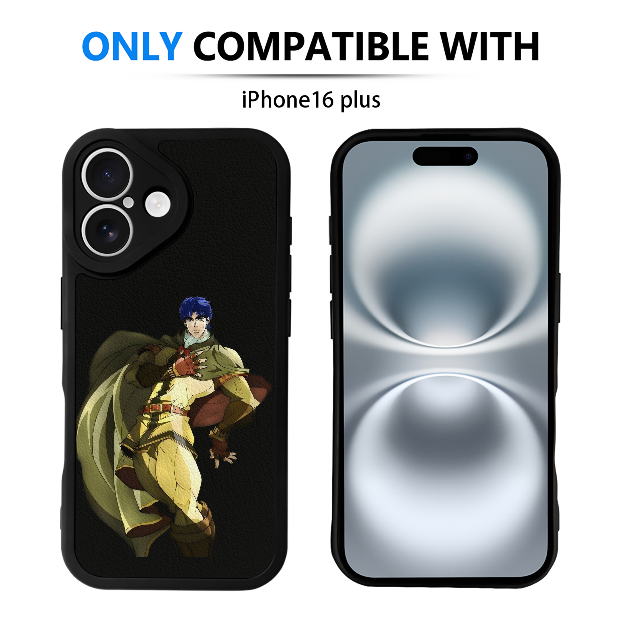 （画像用） ジョジョの奇妙な冒険 /ジョナサン?ジョースター JoJo's Bizarre Adventure Jonathan Joestar 【iPhone 16シリーズ対応】シリコンスマホケース（レザー調） 材質：シリコン